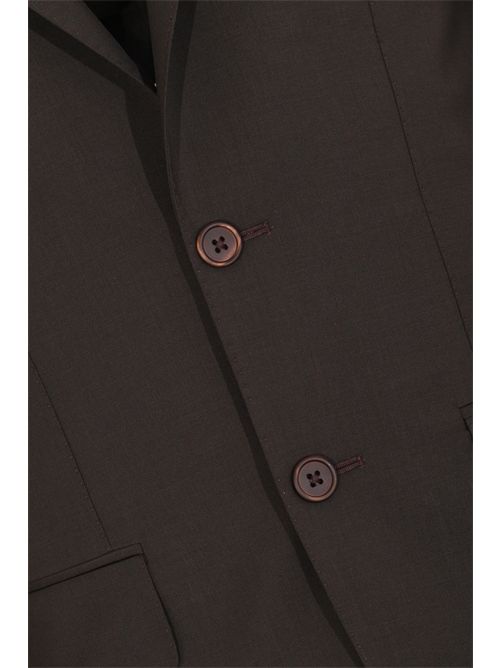 Abito monopetto in misto lana e mohair drop 7 reg Marrone Cc Corneliani | 27NZ45 2764135 7R030